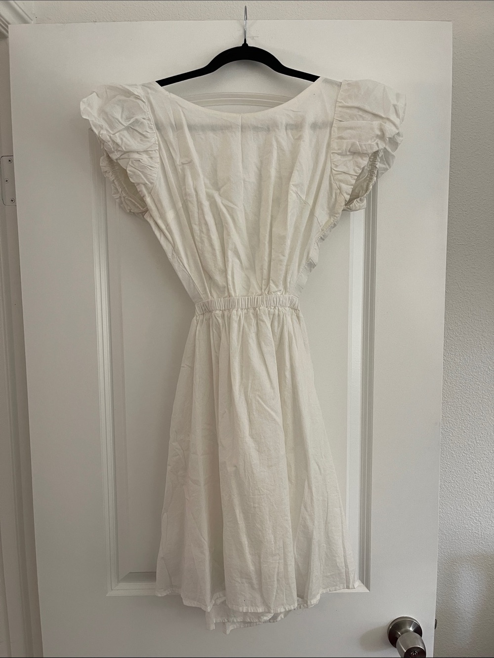Petal & Pup White Puff-Sleeve Cotton Dress